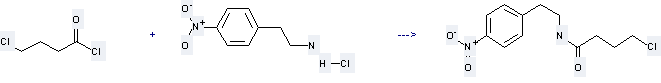 Benzeneethanamine,4-nitro-, hydrochloride (1:1) can be used to produce N-[2-(4-nitrophenyl)ethyl]-4-chlorobutylamide